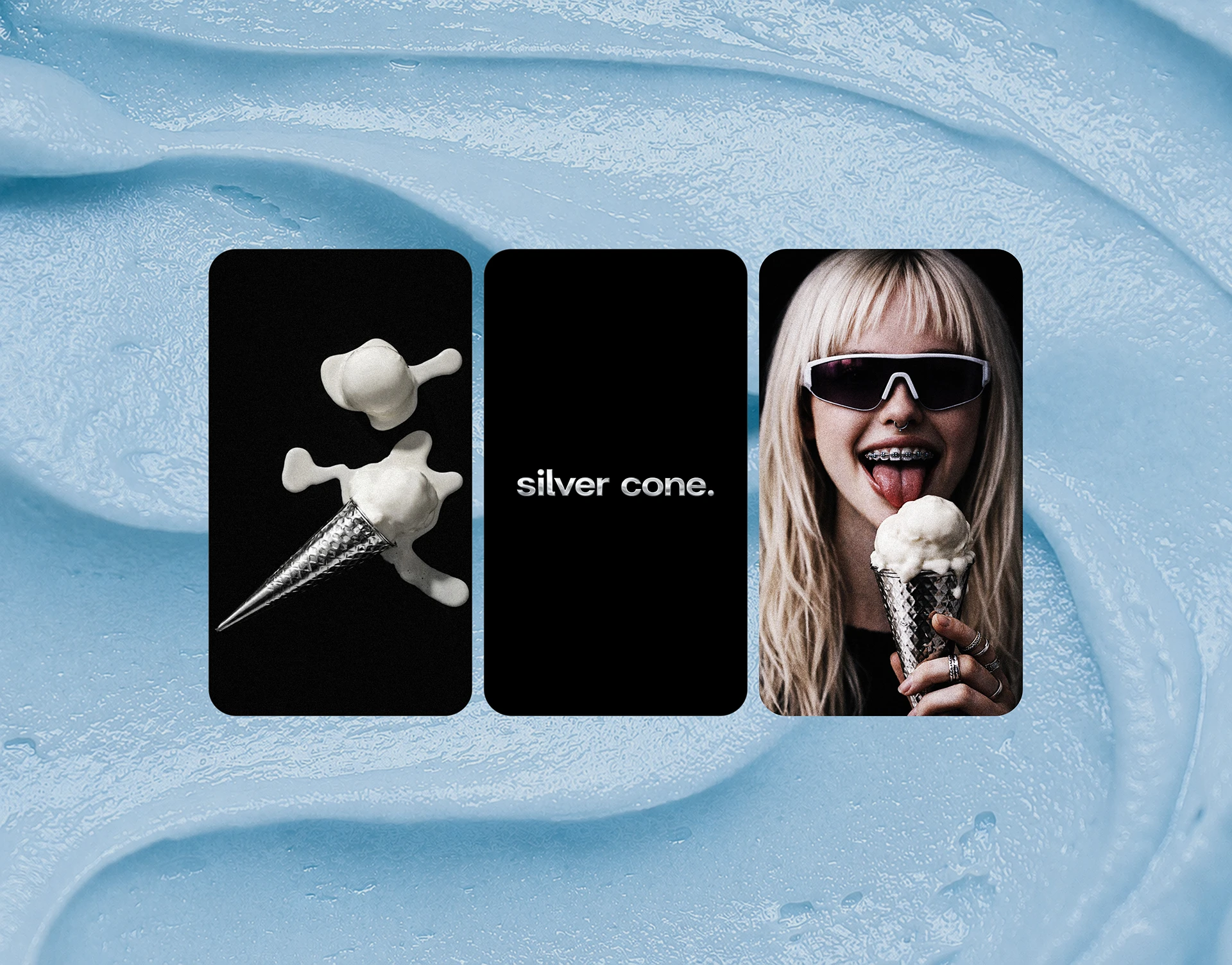 SILVER CONE — BOLD ICE CREAM BRANDING — Logo identity